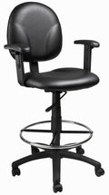 Black Drafting Stool with Adjustable Arms N609417