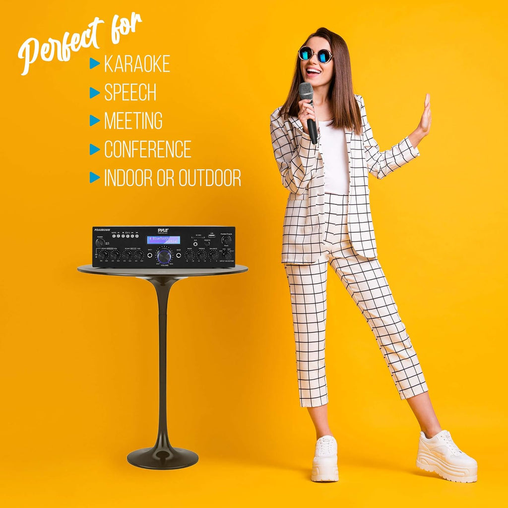 200W Dual Channel Wireless Microphone Power Amplifier System I428624