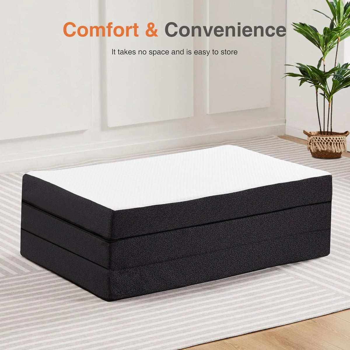 Queen Size 4 inch Tri-fold Memory Foam Mattress Z399