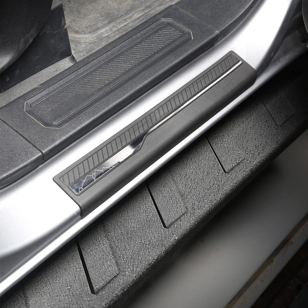 Door Sill Guards Entry Sill Plate Protection 4Pcs/Set ABS Plastic Pack of 2 L43626