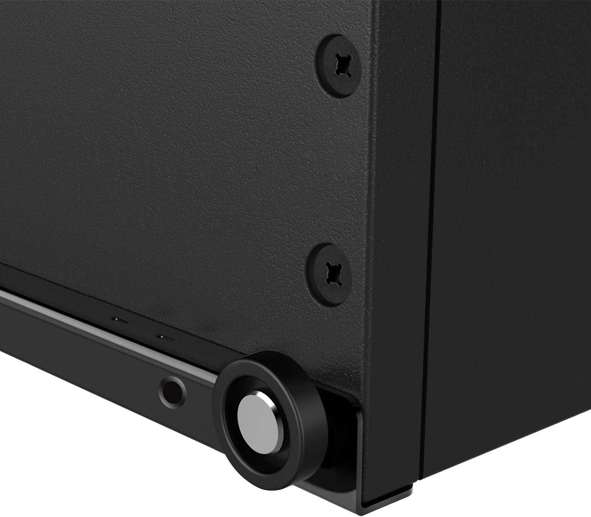 1 Drawer 2-Tier Wooden Sofa Side Table Black E450