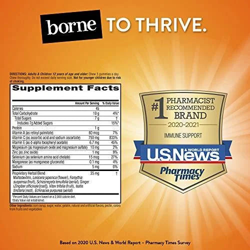 Vitamin C 750mg Assorted Fruit Gummies Immune Support Supplement Z2196