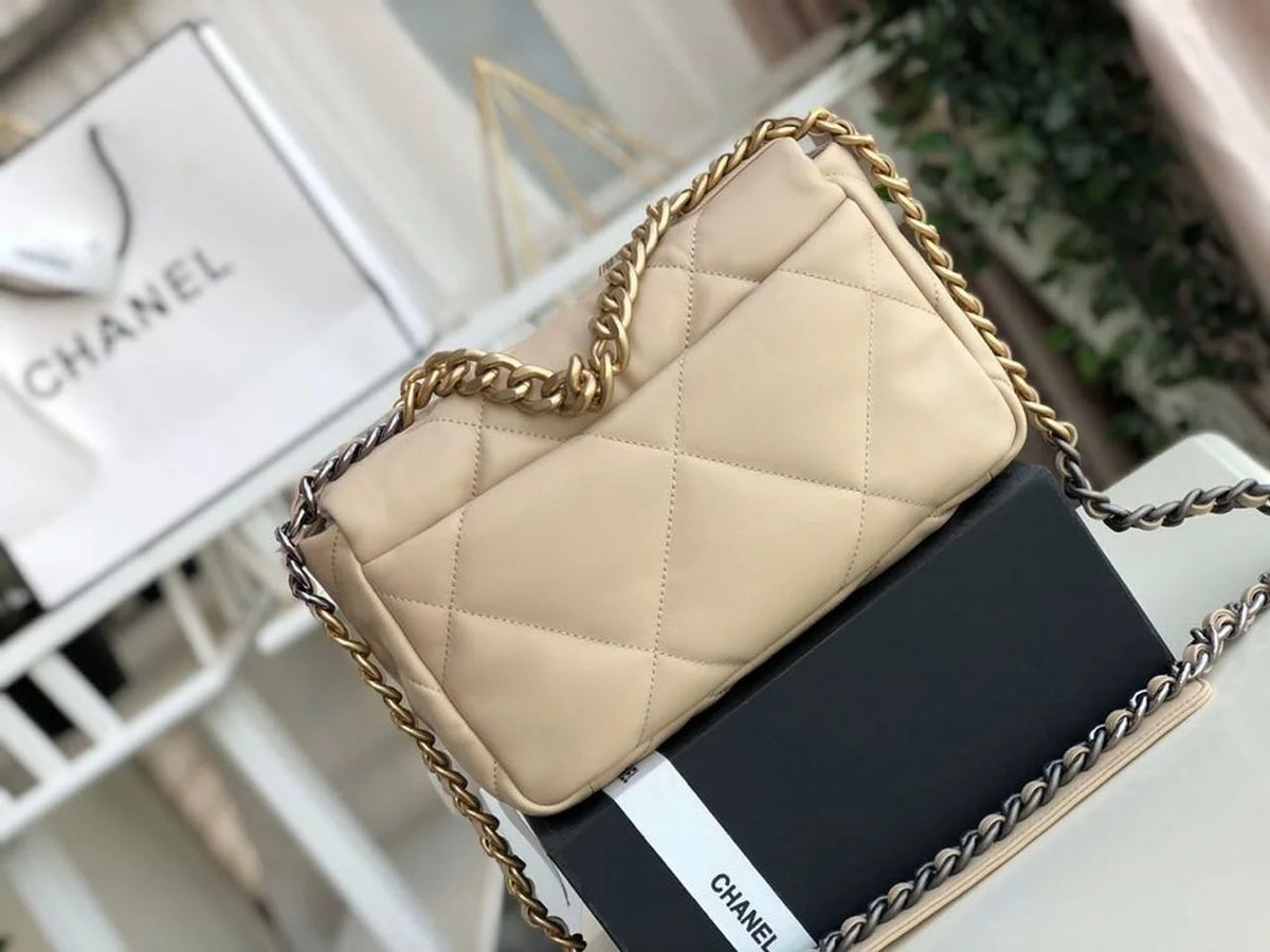 Beige Flap Bag Z89148