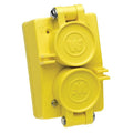 Duplex Flip Lid Locking Blade Receptacle, 3 Wires, 2 Poles, NEMA L6-15 M54206