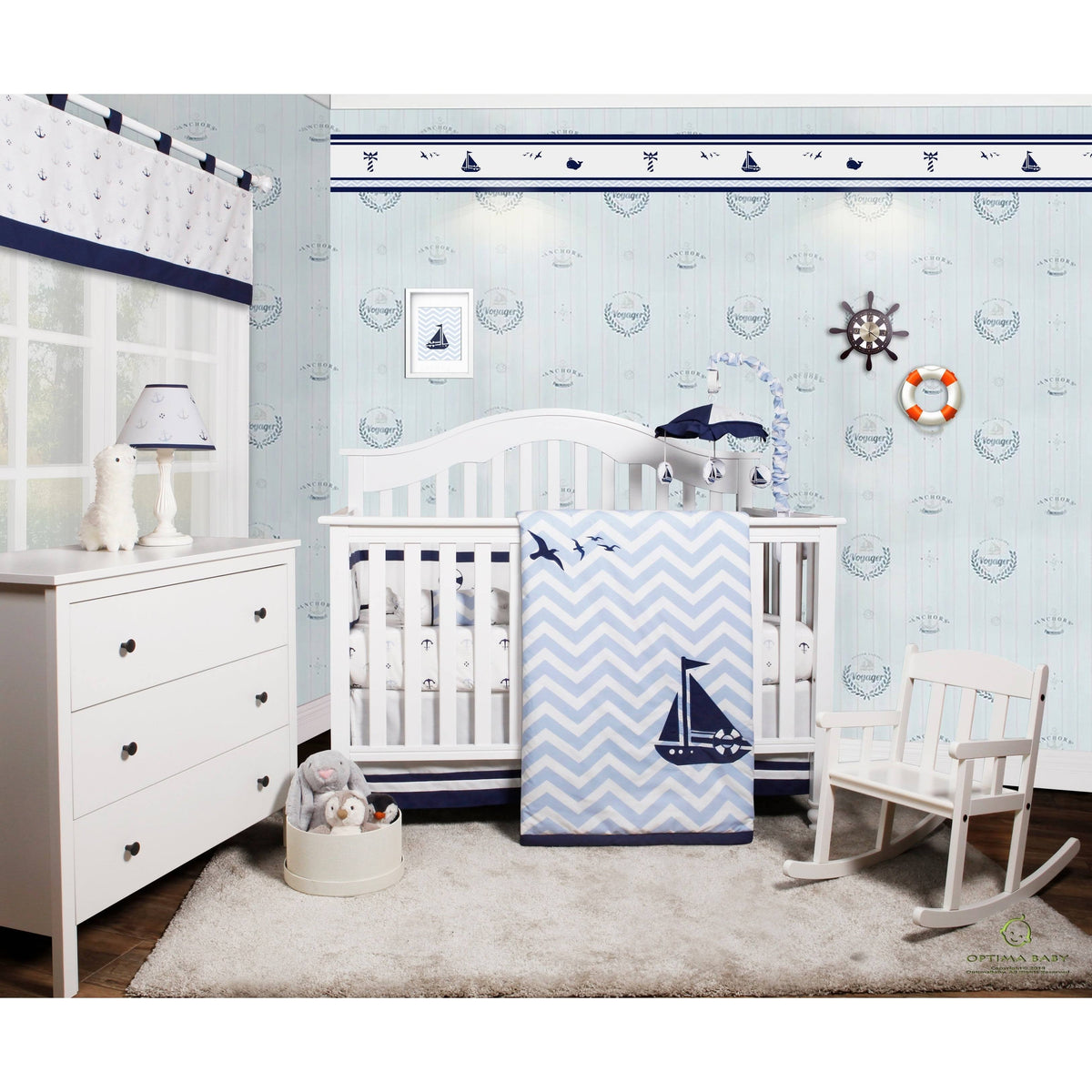 6 Piece Baby Nursery Crib Bedding Set H537