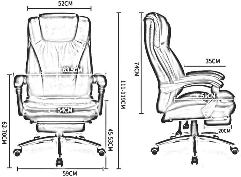 High Back Office Chair with Footrest and Thick Padding Reclining Computer Chair L3789