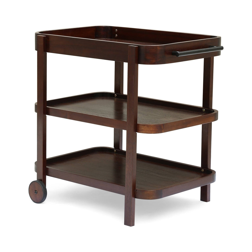 Brown and Mahogany Bar Cart H73701
