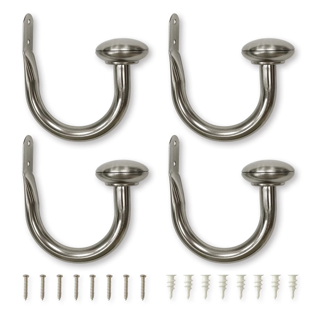 Curtain Holdback 4 Pack Brushed Nickel O618