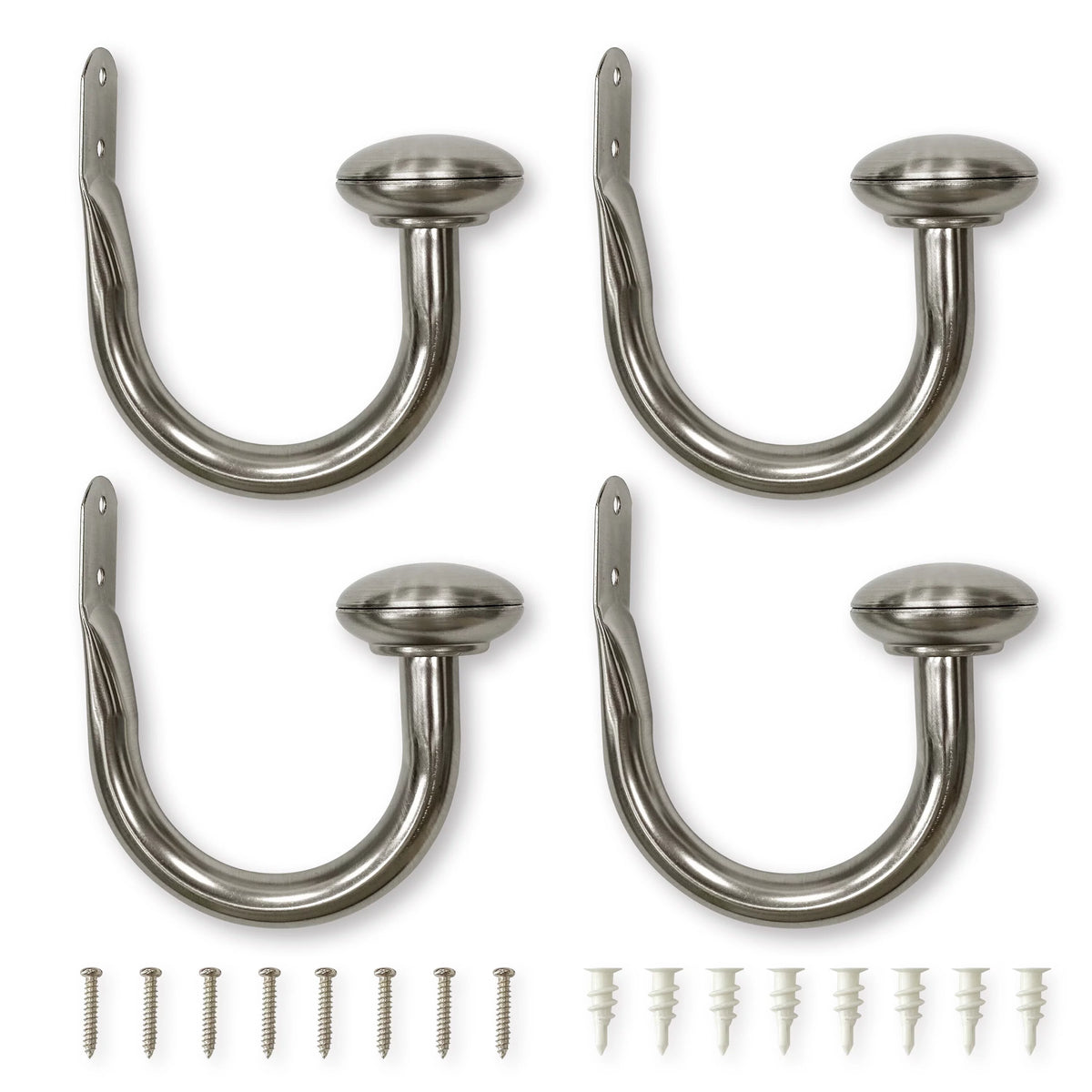 Curtain Holdback 4 Pack Brushed Nickel O618