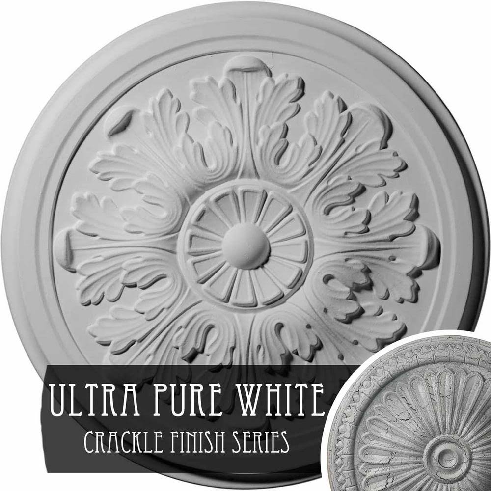 Ultra Pure White Crackle Ceiling Medallion S696545