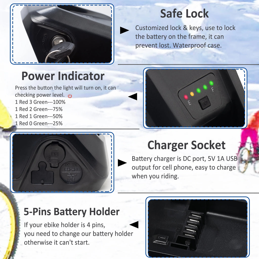 48V 20AH Lithium Ebike Battery with Charger S979932