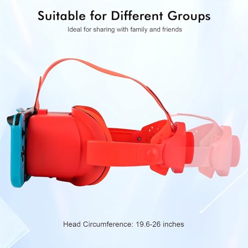 Red & Blue VR Headset with Adjustable HD Lenses and Head Strap O26688