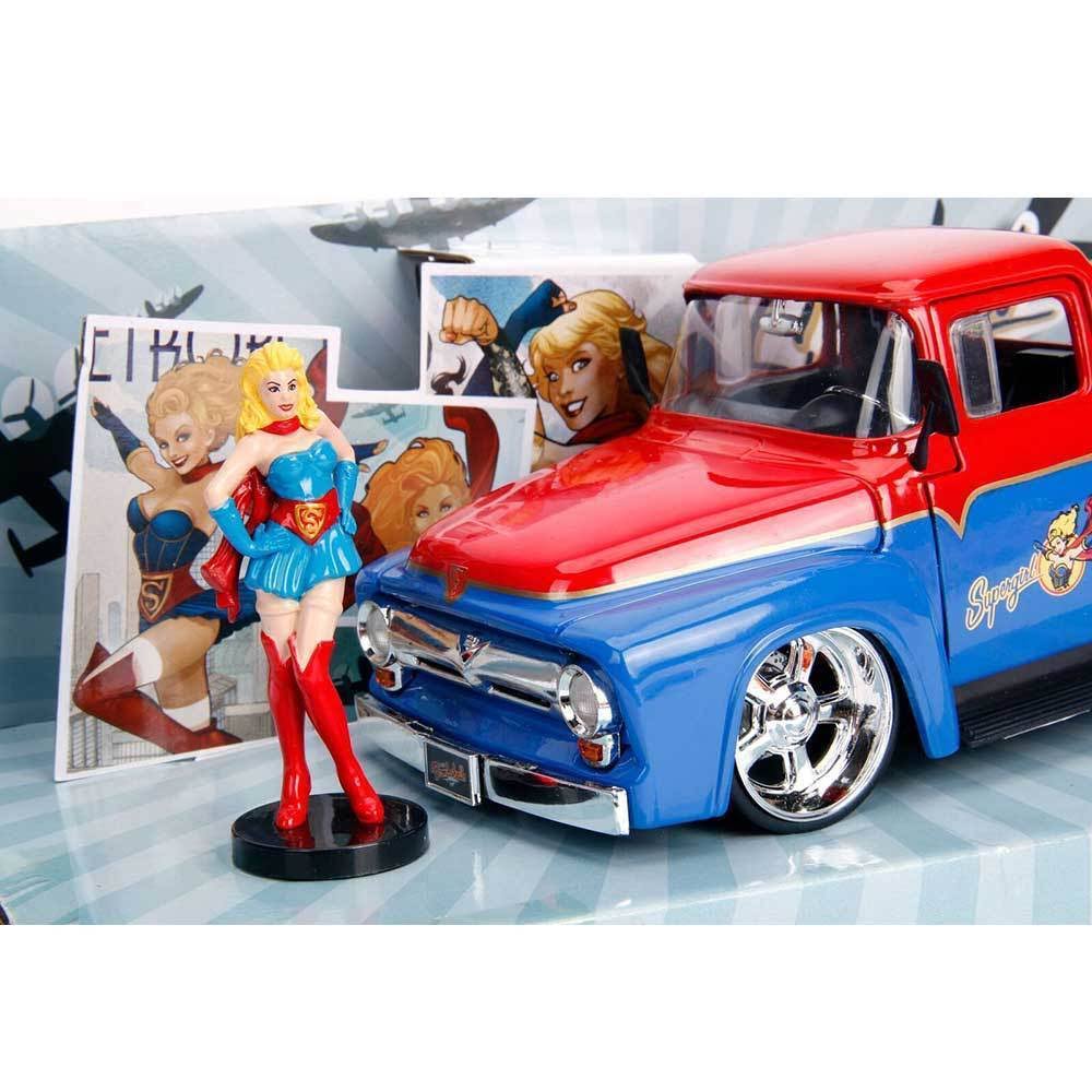 Die Cast Supergirl & 1956 Ford F-100 Pickup K57401