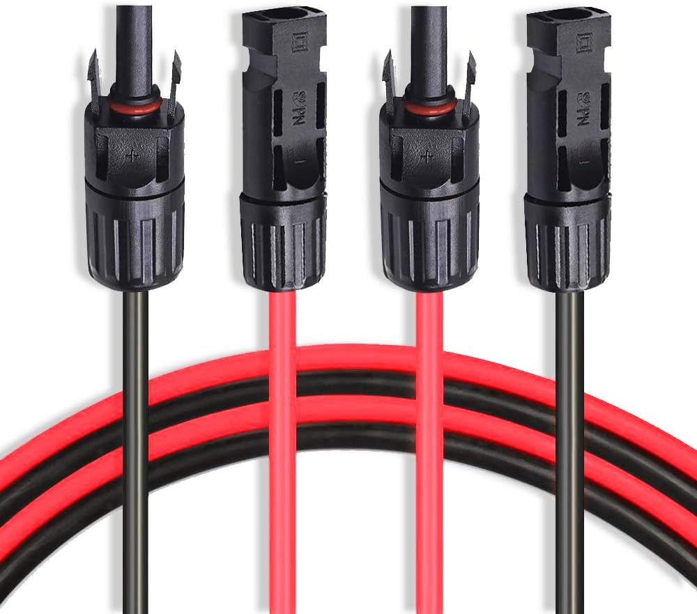 10 AWG 50 Feet Solar Extension Cable with Female and Male Connector T210171