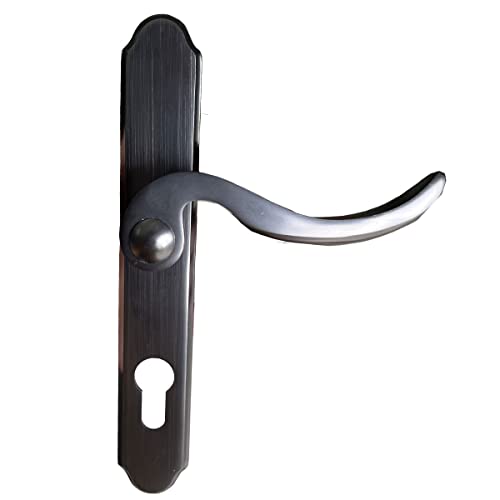 Brushed Polished Brass Lever Handle Set for Screen & Storm Doors G177150