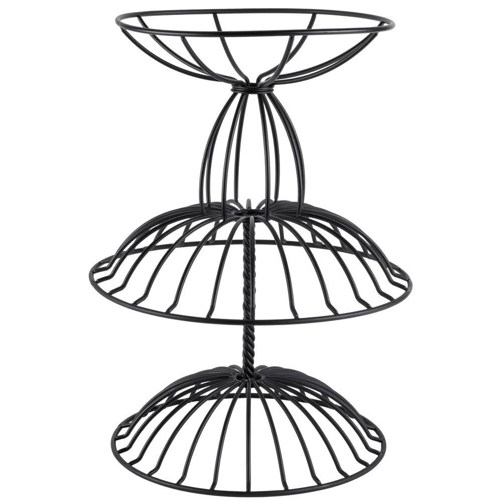 Two Tier Wrought Iron Food Baskets V91314