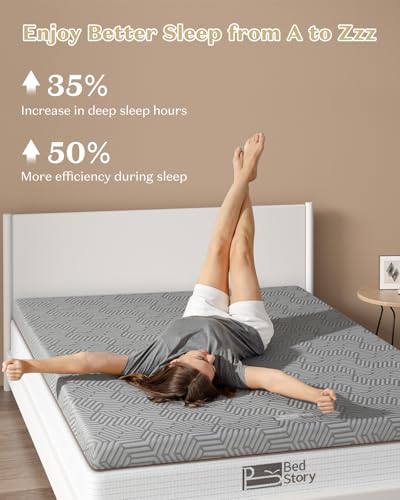 4 Inch Queen Gel Memory Foam Mattress Topper with Removable Cover W42675