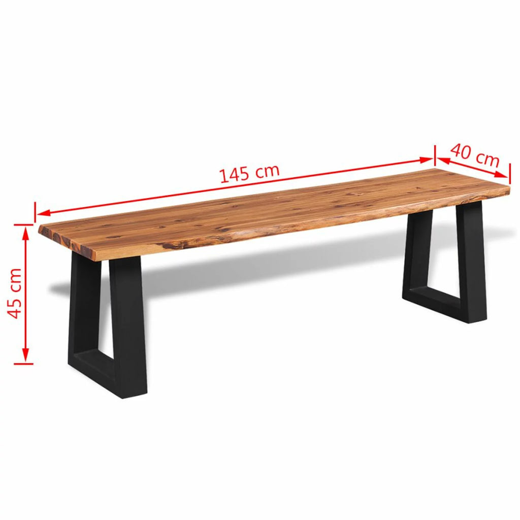 Solid Acacia Wood Bench Z9998