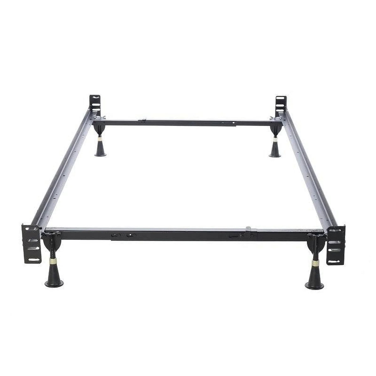 Adjustable Metal Bed Frame with Headboard Footboard Brackets R64821