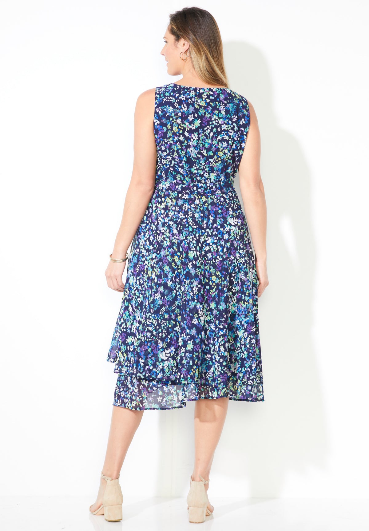 Georgette Flyaway Midi Dress C92261