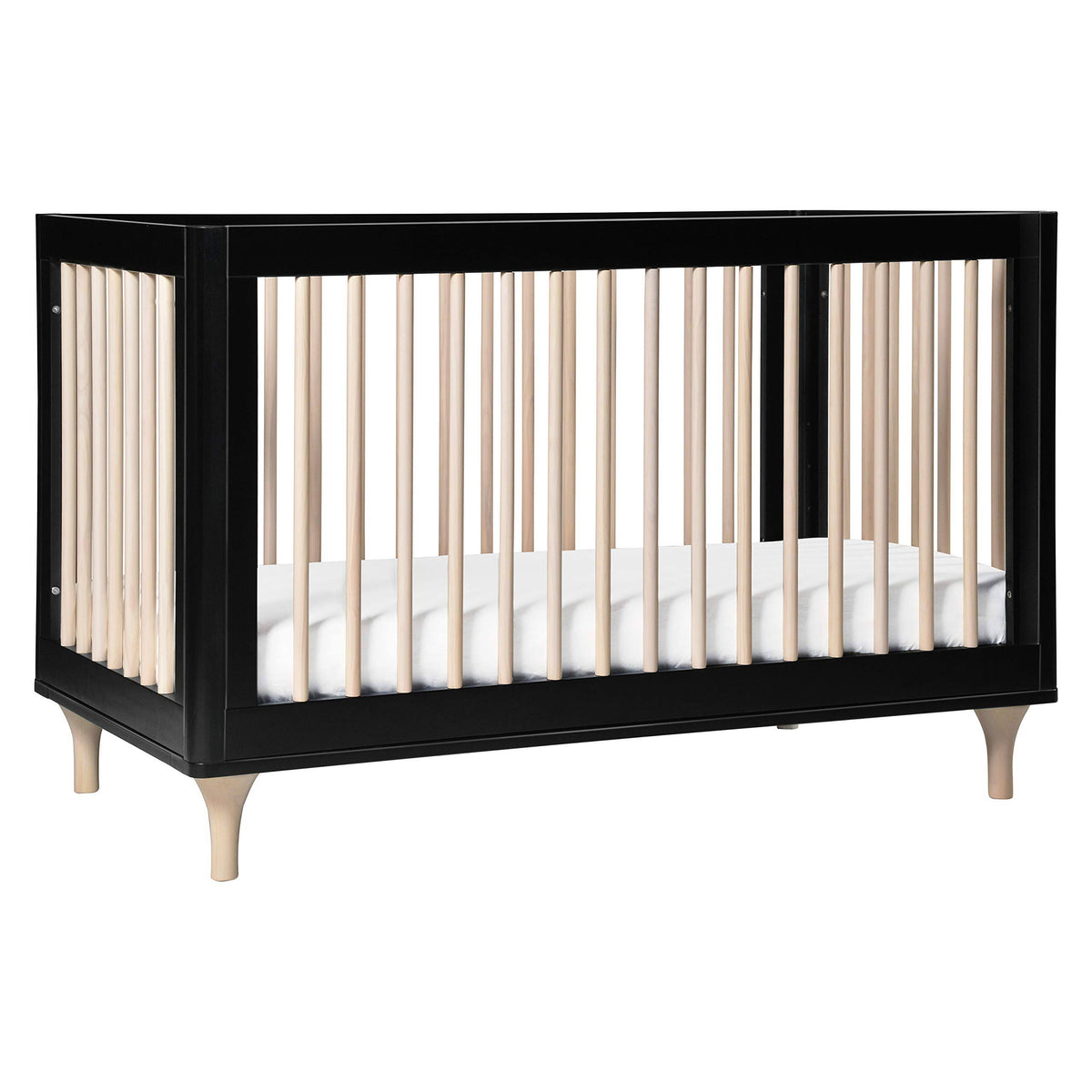 3 in 1 Convertible Crib in Black and Washed Natural F1971
