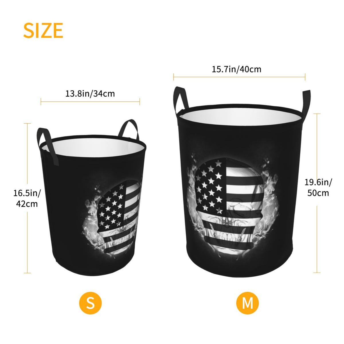 Collapsible 62L Black Laundry Basket M6881
