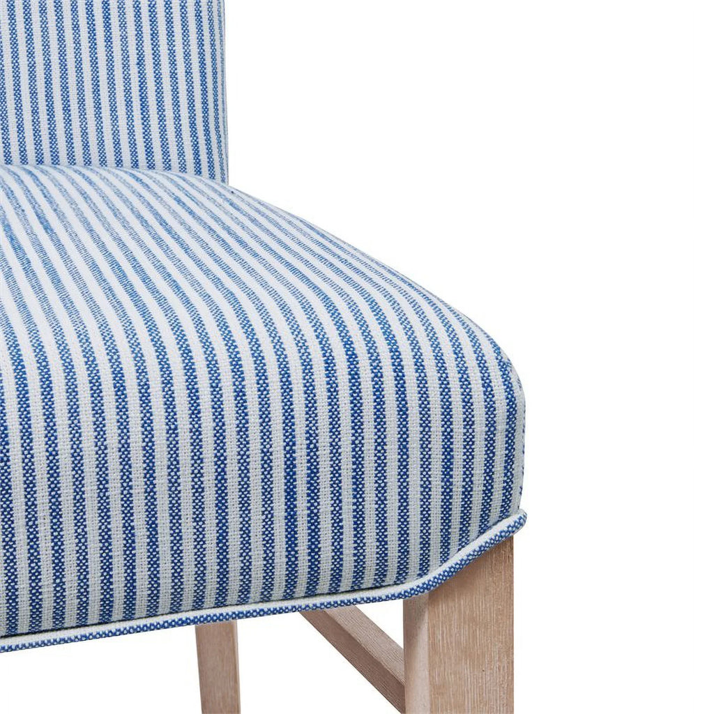 Blue Stripes Fabric Chair Set of 2 T90389