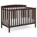 Walnut Espresso Convertible Baby Crib L542