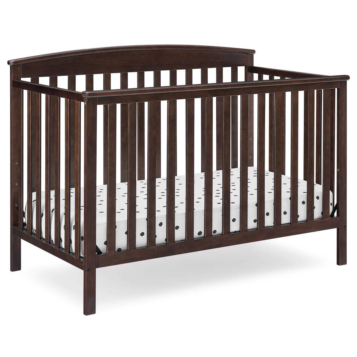Walnut Espresso Convertible Baby Crib L542