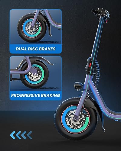 Electric Scooter with Seat, 450W Motor, Foldable D372
