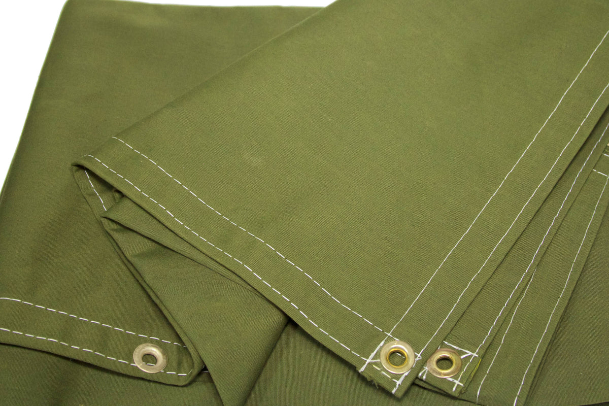 14.5 oz Green Polyester Canvas Tarp Y53111