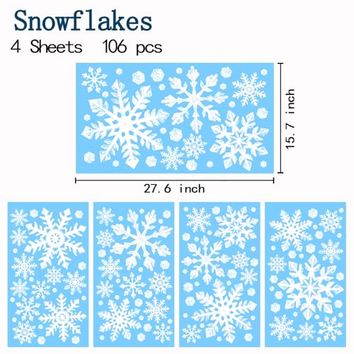 Extra Large Snowflake Window Clings H227
