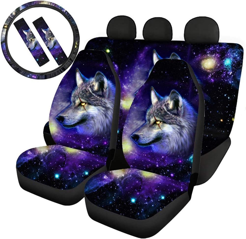 Pink Cow Print Universal Car Seat Covers Set H968332