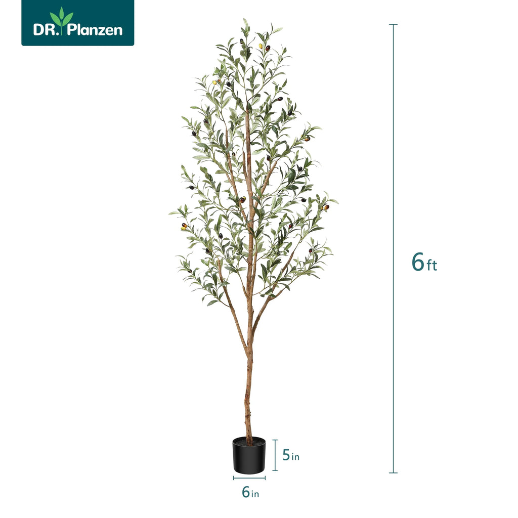 6 ft Artificial Olive Plant with Fruits U5737
