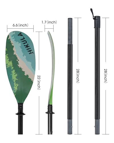 Adjustable Carbon Shaft PP Blade Kayak Paddle R31209