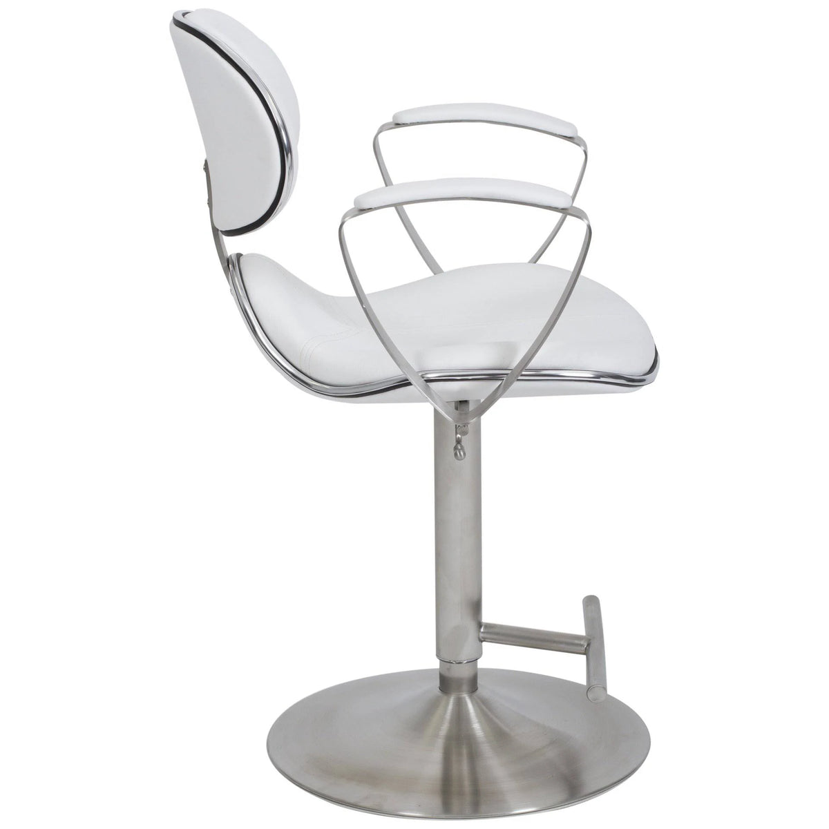 White Adjustable Height Swivel Bar Stool W963