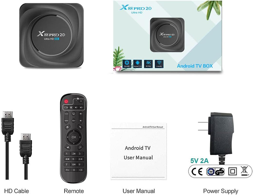 Android TV Box 4GB RAM 32GB ROM Pack of 2 Q1901
