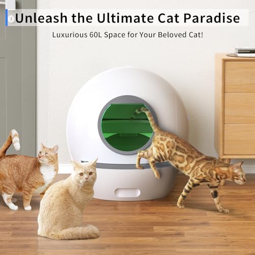 Purple Self Cleaning Electric Cat Litter Box with 2 Pack Litter P334540