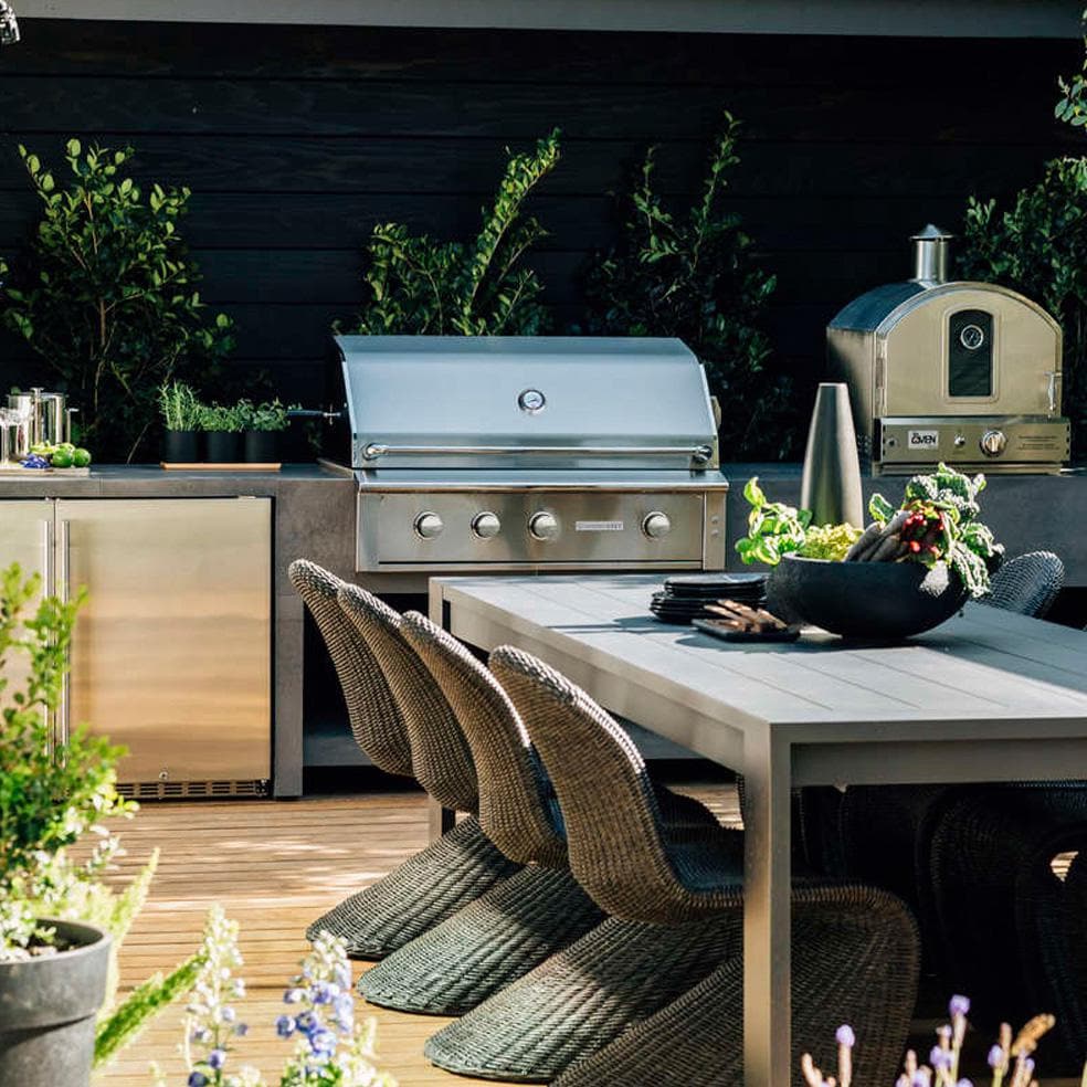 36-Inch 3-Burner Built-In Natural Gas Grill With Stainless Steel Burners & Rotisserie E13729