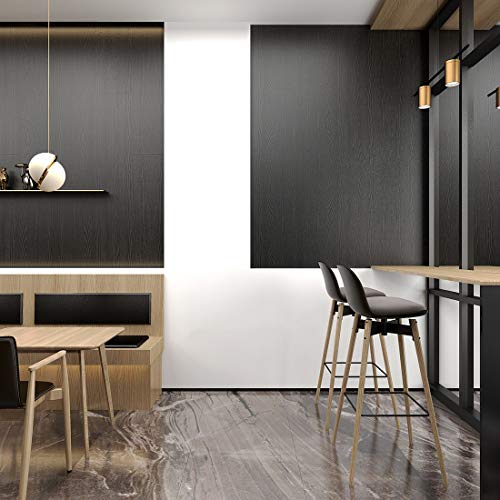 Black Wood Wallpaper Self-Adhesive Contact Paper V164946