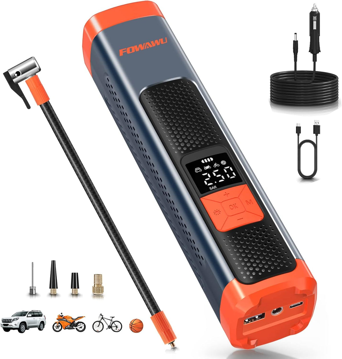 6000mAh 150PSI Tire Inflator Portable Air Compressor with LCD V40314