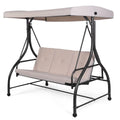Converting Outdoor Swing Canopy Hammock 3 Seats Beige D8422