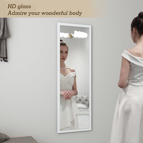 48" x 16" Full Length Metal Frame Mirror, 2 Pcs Door Hanging Mirror K7724