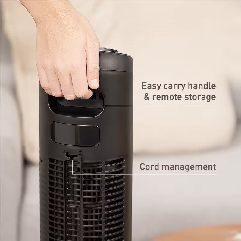 Black 5 Speed Wi-Fi Digital Tower Fan I341067