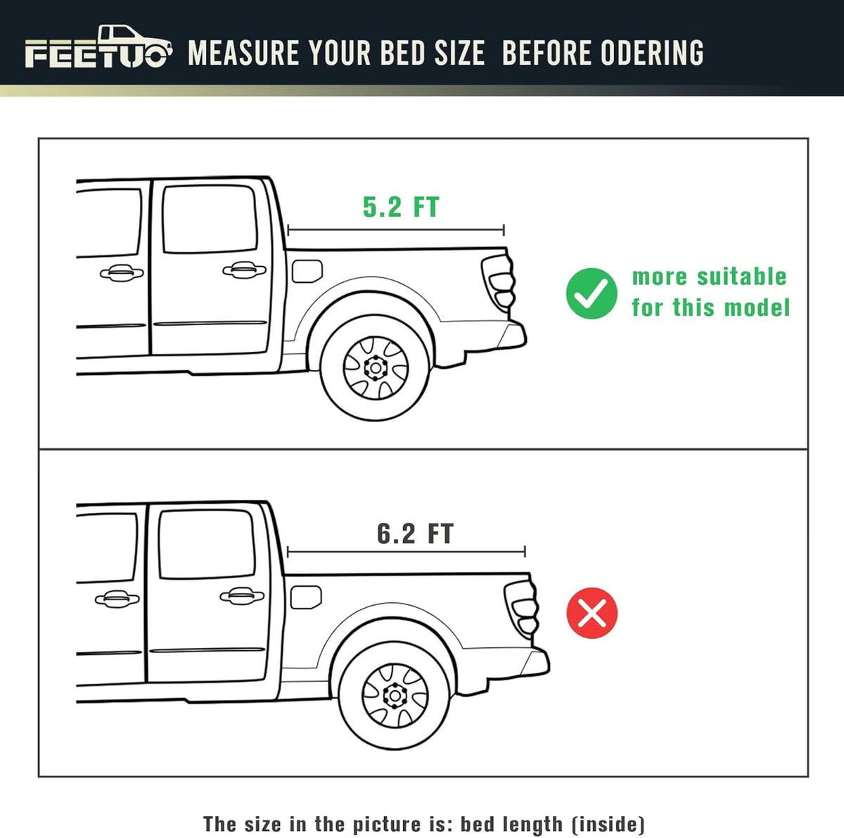 Soft Tri-Fold Tonneau Cover Truck Bed Z78287