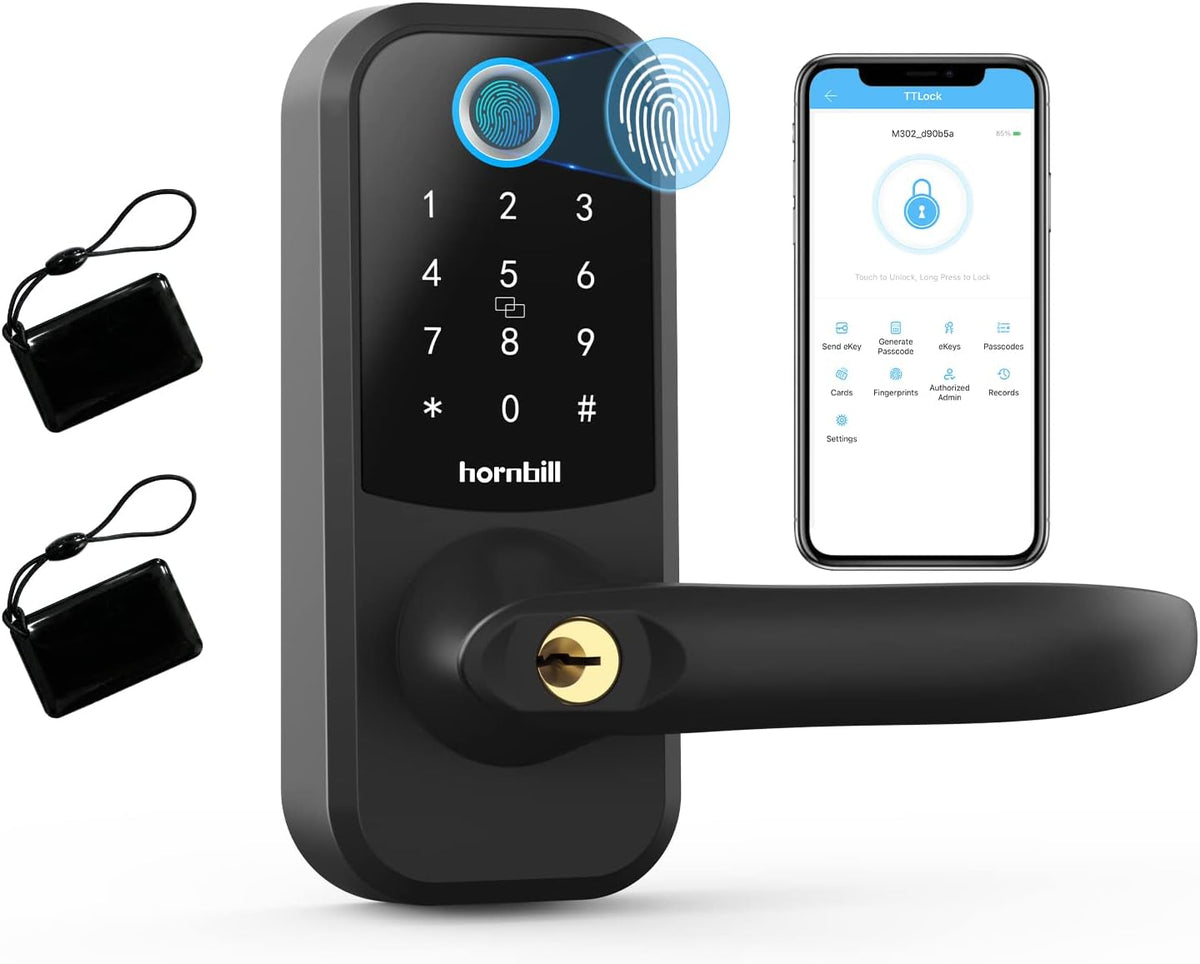 Fingerprint Door Lock Keyless Entry Bluetooth Keypad Lock with Reversible Handle W901