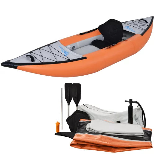 Foldable Inflatable 2 Person Kayak Set with Paddle & Air Pump Z154404