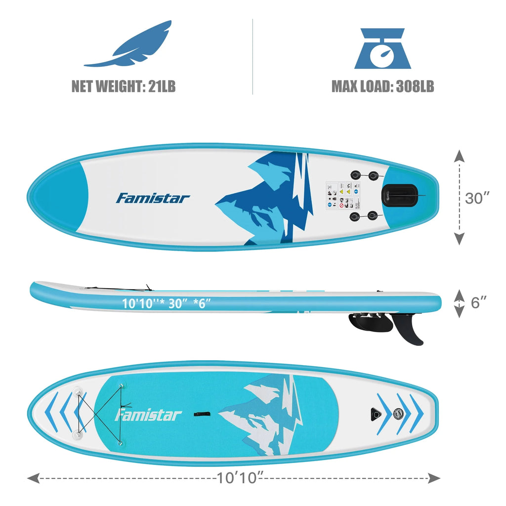 10' Inflatable Stand Up Paddle Board Non-Slip Deck S624991