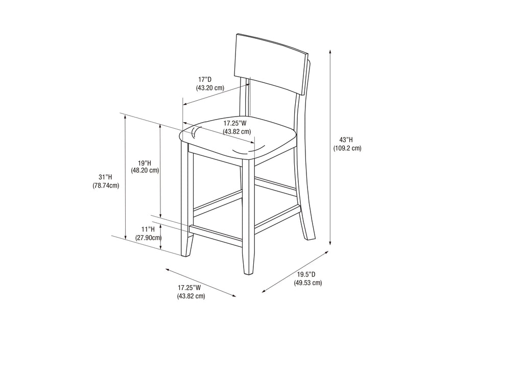 Black 30" Wood Bar Stool R23973