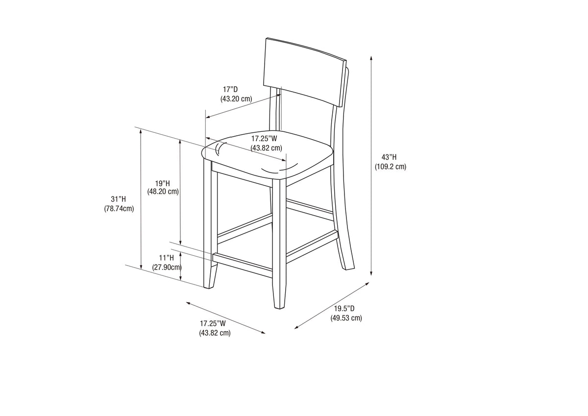 Black 30" Wood Bar Stool R23973